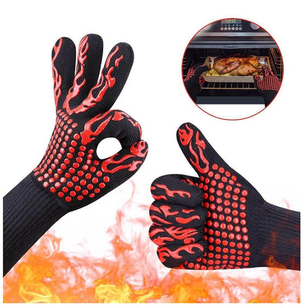 Oven Mitt Baking Glove Extreme Heat Resistant Multi-Purpose Grilling Cook Gloves Kitchen Barbecue Glove BBQ Gloves