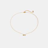 18K Gold-Plated Stainless Steel Bow Necklace