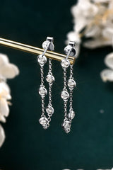 1 Carat Moissanite 925 Sterling Silver Chain Earrings - For You Eshop1 Carat Moissanite 925 Sterling Silver Chain EarringsTrendsiFor You EshopSilverOne Size