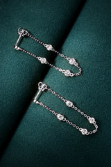 1 Carat Moissanite 925 Sterling Silver Chain Earrings - For You Eshop1 Carat Moissanite 925 Sterling Silver Chain EarringsTrendsiFor You EshopSilverOne Size