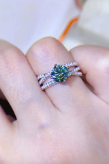 1 Carat Moissanite Contrast 925 Sterling Silver Ring - For You Eshop1 Carat Moissanite Contrast 925 Sterling Silver RingTrendsiFor You EshopLight Green4.5