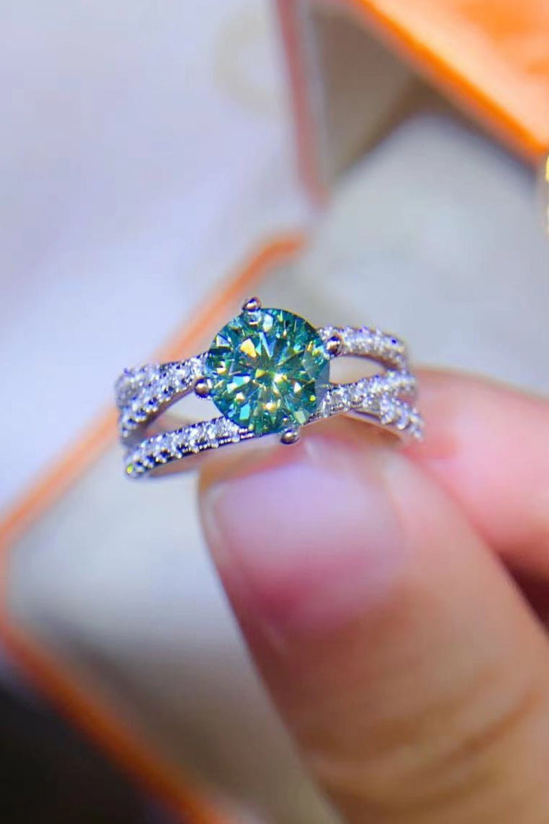 1 Carat Moissanite Contrast 925 Sterling Silver Ring - For You Eshop1 Carat Moissanite Contrast 925 Sterling Silver RingTrendsiFor You EshopLight Green4.5