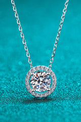 1 Carat Moissanite Round Pendant Chain Necklace - For You Eshop1 Carat Moissanite Round Pendant Chain NecklaceTrendsiFor You EshopSilverOne Size