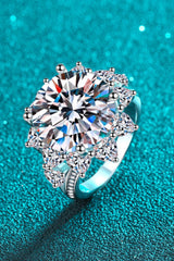 10 Carat Moissanite Flower - Shaped Ring - For You Eshop10 Carat Moissanite Flower - Shaped RingTrendsiFor You EshopSilver5