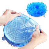 Silicone fresh-keeping cover Refrigerator sealed silicone fresh-keeping cover 6 sets Transparent round fresh-keeping cover