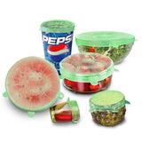 Silicone fresh-keeping cover Refrigerator sealed silicone fresh-keeping cover 6 sets Transparent round fresh-keeping cover