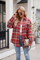 Plaid Button Up Long Sleeve Shirt