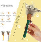 Cat Chew Sticks Catnip Chew Toys With Feather Funny Cat Feather Toys Silvervine Sticks For Cats Teeth Cleaning Chewing Relax