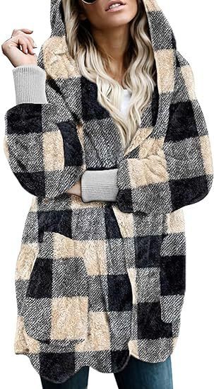 Fashion Women's Wear Plaid Coat Thickened