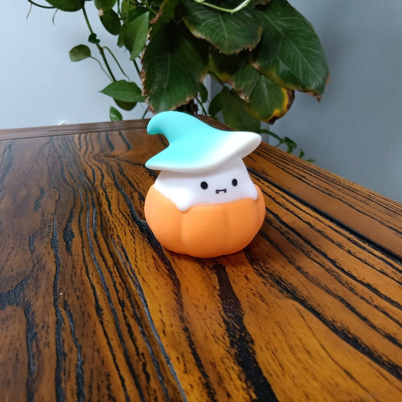 Ghost Pumpkin Small Night Lamp Halloween Silicone Pat Lamp