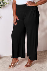 Full Size Smocked Wide Waistband Wide Leg Pants