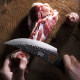 Sharp Spot Forging Slaughtering Knife Hammer Bone Cutting Machete Outdoor Multi-Purpose Knife Portable Stainless Steel Pig Killing And Meat Cutting Knife