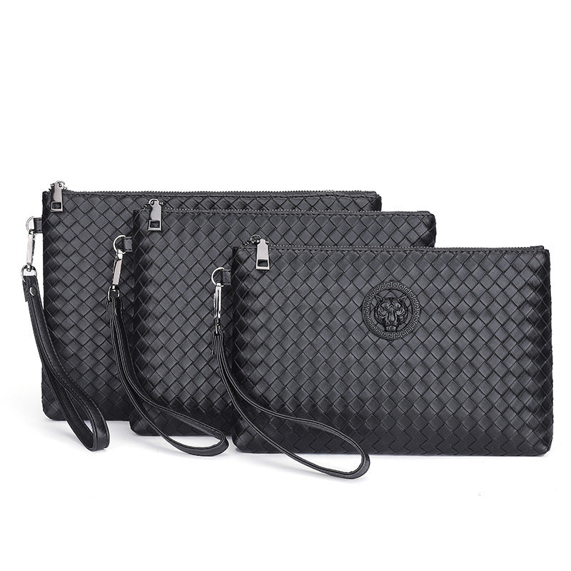 Men's Casual Woven Business Clutch And Shoulder Bag