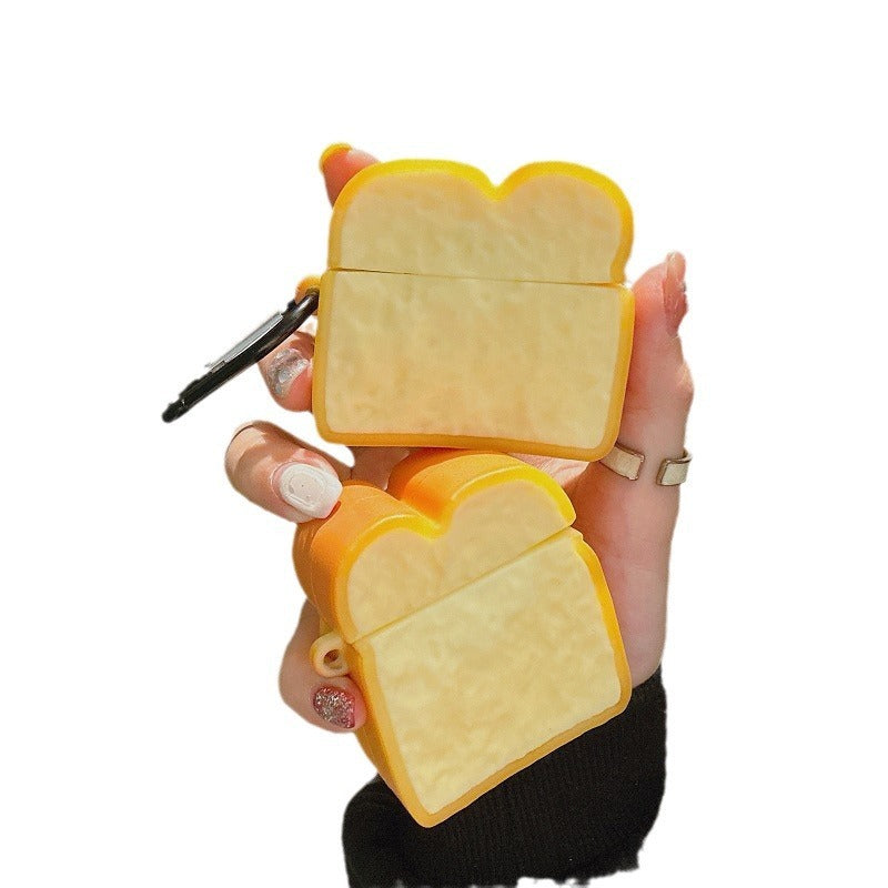 Creative Three-dimensional Toast Bread Airpods Silicone Earphone Case