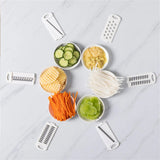 Vegetable Cutter Multifunctional Potato Shredder Household Scraping Radish Grater Slicer with Container Kitchen Gadgets