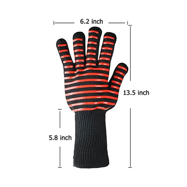 Oven Mitt Baking Glove Extreme Heat Resistant Multi-Purpose Grilling Cook Gloves Kitchen Barbecue Glove BBQ Gloves