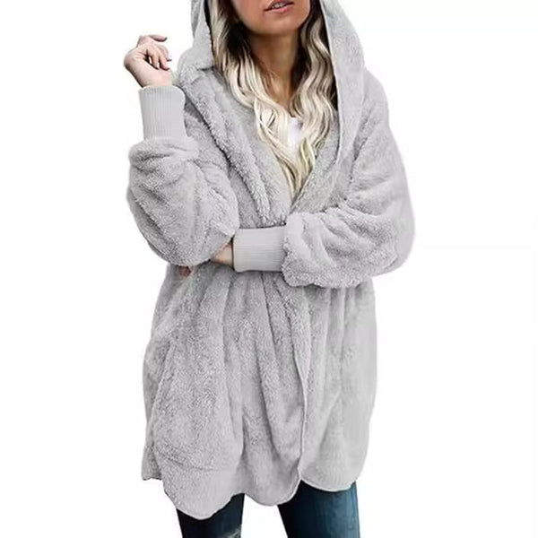 Fashion Women's Wear Plaid Coat Thickened