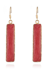 Natural Stone Drop Earrings