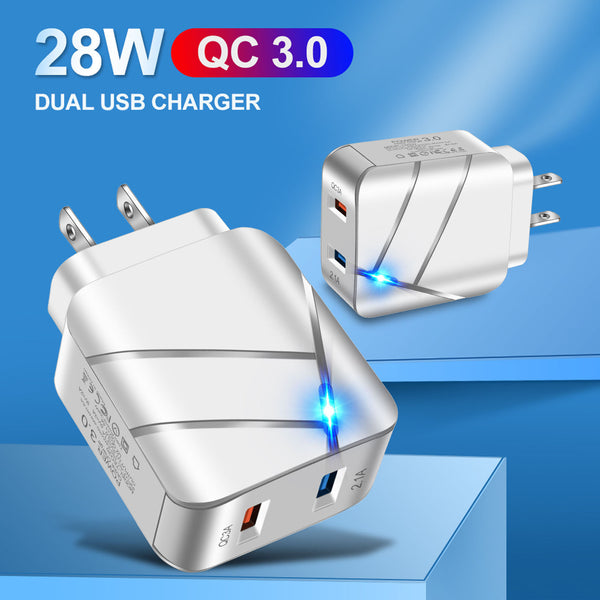 Dual USB QC3.0+2.1A Multi Port Mobile Phone Charger