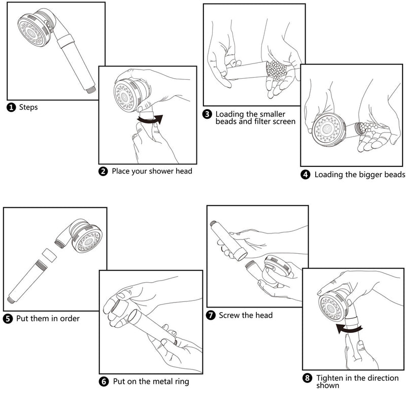 Shower Energy Ball Negative Ion Replacement Negative Ion Mineral Ball