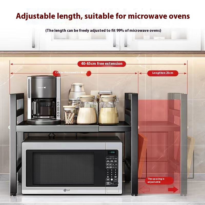 Kitchen Microwave Oven Shelf Shelf Retractable