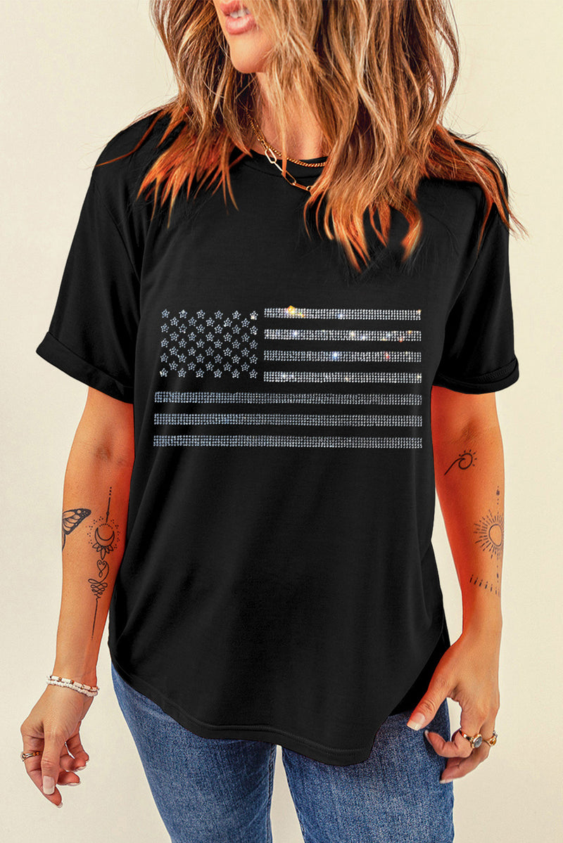 Flag Round Neck Short Sleeve