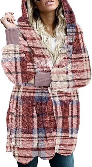 Fashion Women's Wear Plaid Coat Thickened