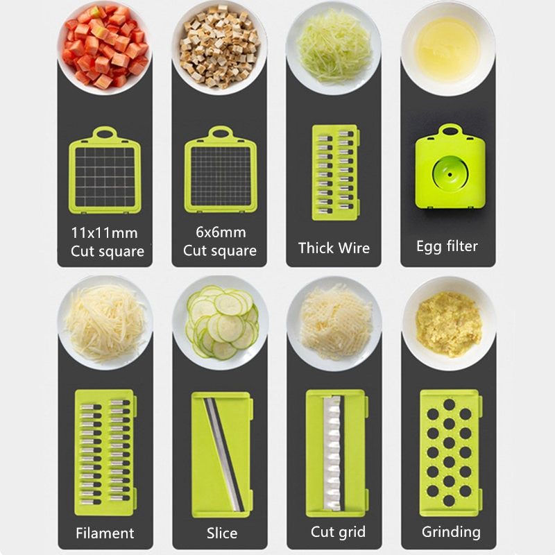 Kitchen Accessories Multifunctional Vegetable Cutter Fruit Slicer Grater Cutter Peeler Potato Slicer Drain Basket Mandoline Tool