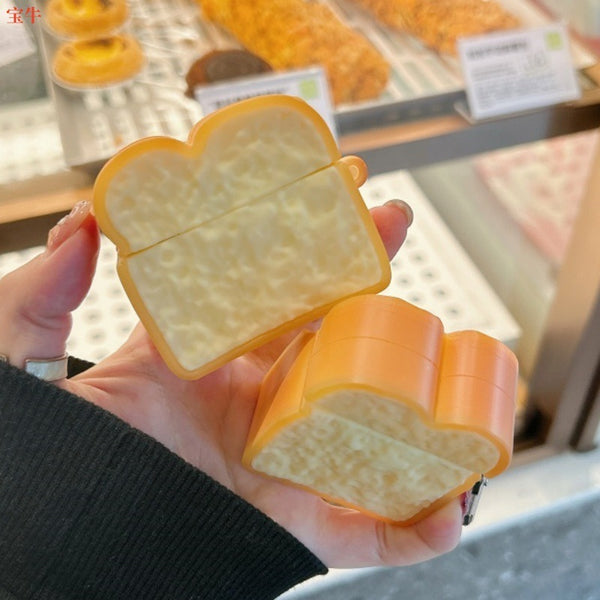 Creative Three-dimensional Toast Bread Airpods Silicone Earphone Case