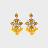 Flower Shape Rhinestone Alloy Dangle Earrings