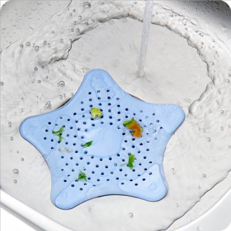 Five-pointed Star Kitchen Sink Anti-clogging Silicone Floor Drain