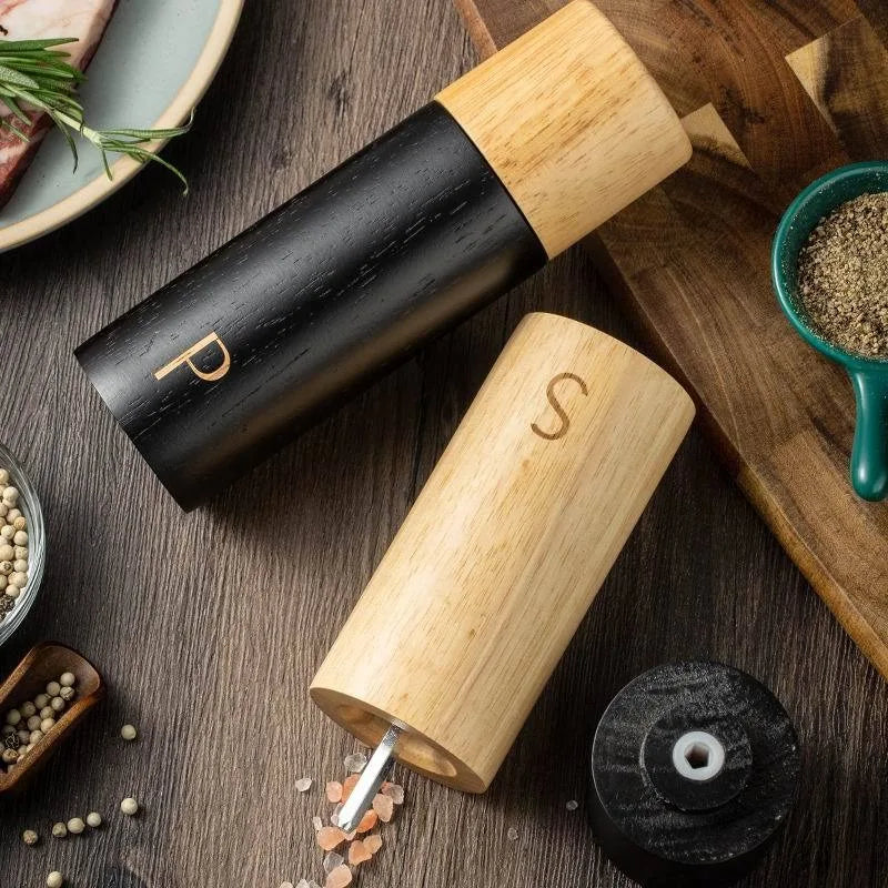 Oak Pepper Grinder Salt and Pepper Grinder Wooden Salt Mill Pepper Grinder with Adjustable Ceramic Rotor