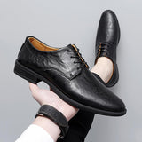 Men's Korean-style Trendy British-style Pointed Leather Shoes