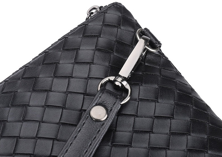 Men's Casual Woven Business Clutch And Shoulder Bag