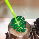 Green leaf spoon turtle back leaf Lo mein spoon spoon high temperature resistant large spoon