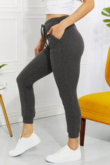 Blumin Apparel Full Size Easy Living Ribbed Joggers