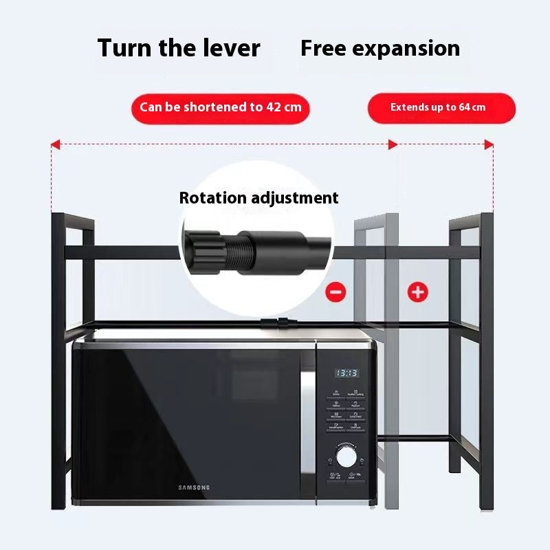 Kitchen Microwave Oven Shelf Shelf Retractable