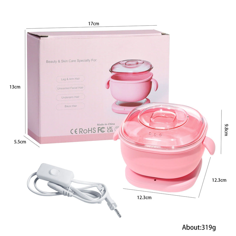 Professional Hair Removal Electric Wax Warmer Depilation Hot Waxing Kit with silicone waxing pot