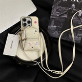 Crossbody Wallet Phone Case For ApplePhone Cute Light Luxury Bag Phone Case With Removable Shoulder Strap