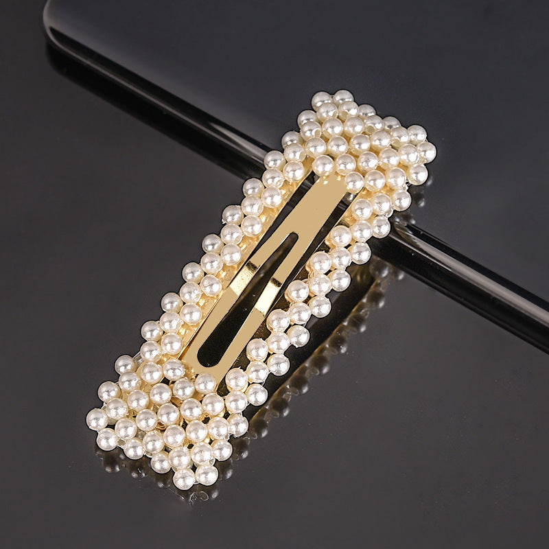 Hairpin women's set combination pearl hair accessories geometric bangs edge clip bb