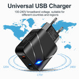 Dual USB QC3.0+2.1A Multi Port Mobile Phone Charger