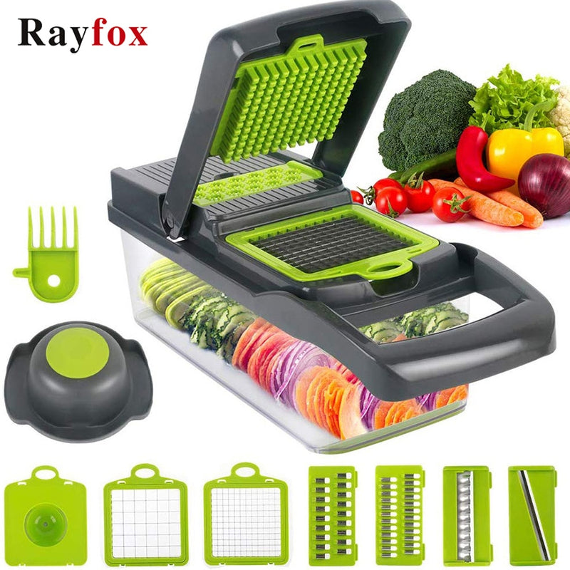 Kitchen Accessories Multifunctional Vegetable Cutter Fruit Slicer Grater Cutter Peeler Potato Slicer Drain Basket Mandoline Tool