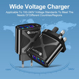 36W PD+QC3.0 2.4A Dual USB Fast Charging Phone Charger