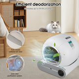 Automatic cleaning, eliminates odors, supports WiFi application control, intelligent automatic cat litter box with padding