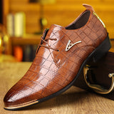 Men's Plus Size Leather Shoes Pointed-toe Fashion Business Formal Men's Shoes Barber Shoes