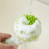 1pc Pet Bath Brush Soft Silicone Long Handle