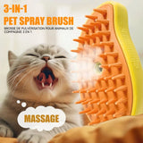 3-in-1 Steamy Brush for Pet Cat Dog