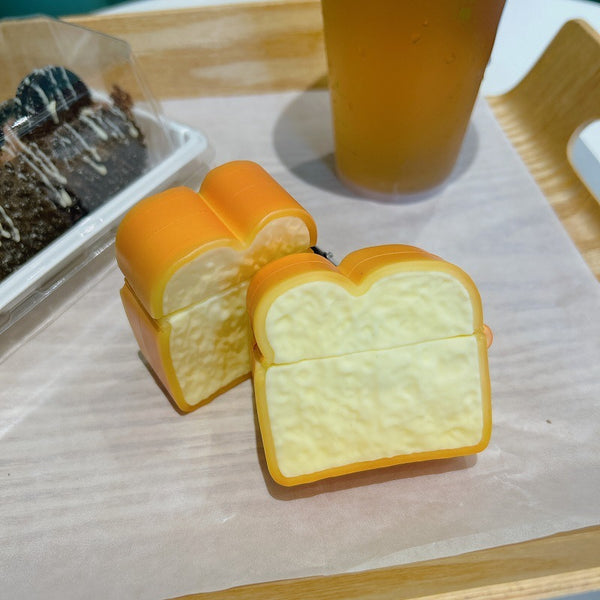 Creative Three-dimensional Toast Bread Airpods Silicone Earphone Case