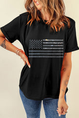 Flag Round Neck Short Sleeve