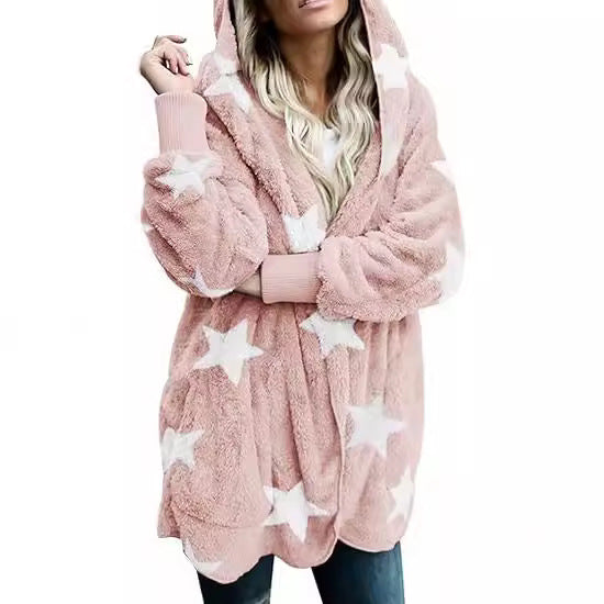 Fashion Women's Wear Plaid Coat Thickened